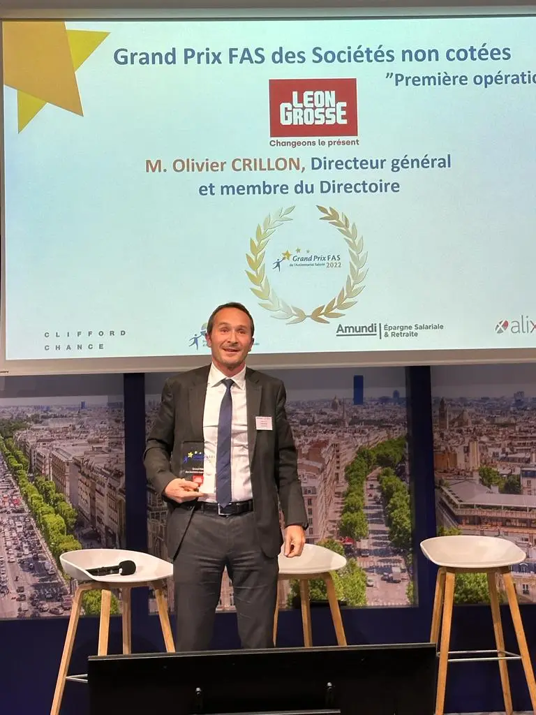 Grand Prix FAS 2022 : Léon Grosse récompensé pour son opération d'actionnariat salarié !